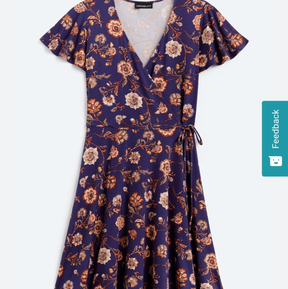 Faux Wrap Floral Dress NWT